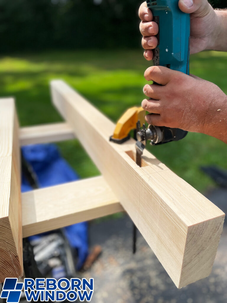 Wood Door Repair. Reborn Window