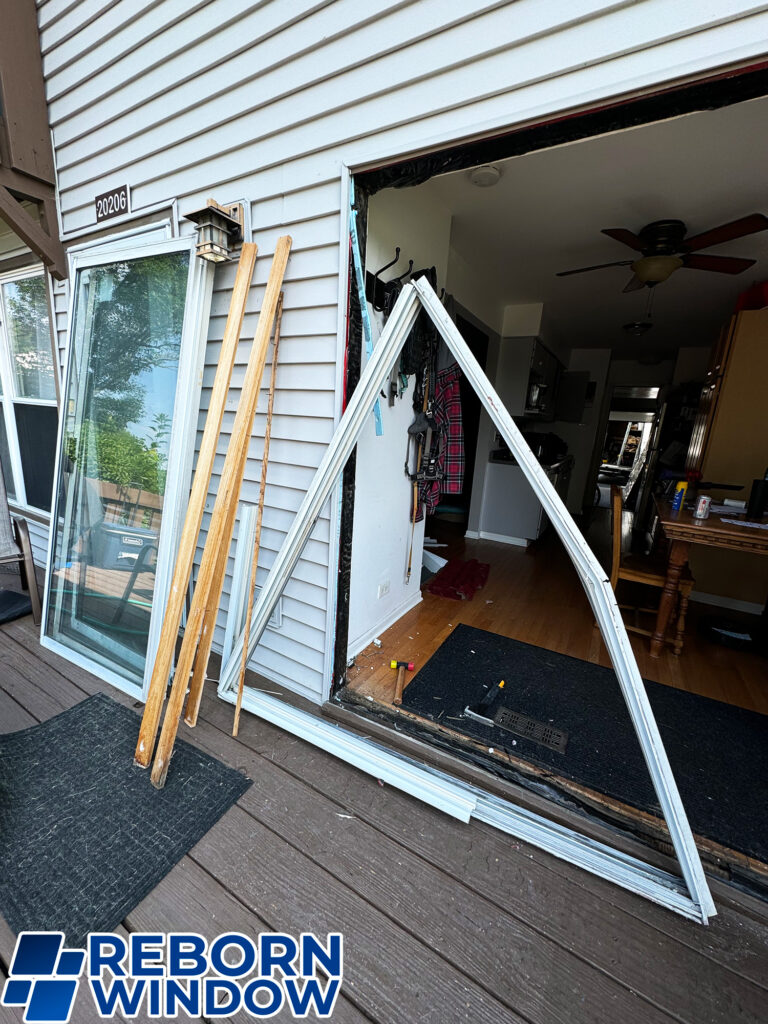 Patio door replacement. Reborn Window